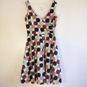*SALE*  Retro Polka Dot Mini Dress Fit & Flare Lined Women Size 5 Boho